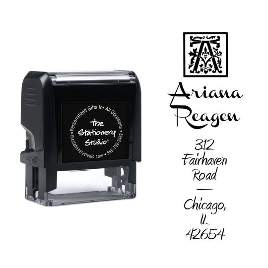 Reagan Vertical Address Self-Inking Stamp